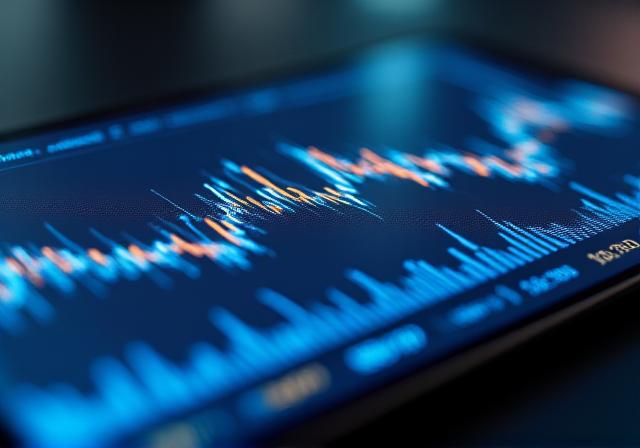 Abstract financial graph showing market fluctuations with professional overlays